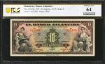HONDURAS. Banco Atlantida. 10 Lempiras, 1932. P-S124a. PCGS Banknote Choice Uncirculated 64.