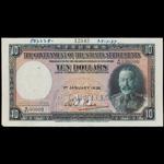STRAITS SETTLEMENTS. Government of the Straits Settlements. $10, 1.1.1935. P-18s.