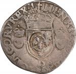 Edict of 1640 Counterstamped Douzain. Host Coin: France, Henri II, 1560-D Douzain aux croissants. Ly