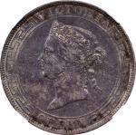1866年香港壹圆银币。香港造币厂。(t) HONG KONG (SAR). Dollar, 1866. Hong Kong Mint. Victoria. NGC EF Details--Chopm