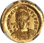 MARCIAN, A.D. 450-457. AV Solidus (4.46 gms), Constantinople Mint, ca. A.D. 450. NGC MS*, Strike: 5/