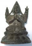 COINS. CHINA – ANCIENT. Qing Dynasty: Bronze Seated Buddha , height 93mm, 244g. Well-preserved.