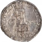 1694年荷兰1杜卡特银币。 NETHERLANDS. Utrecht. Silver Ducat, 1694. NGC AU-58.