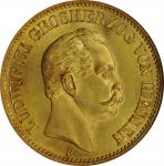 GERMANY. Hesse-Darmstadt. 20 Mark, 1873-H. Darmstadt Mint. Ludwig III. NGC MS-63.