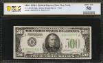 Fr. 2202-B. 1934A $500 Federal Reserve Mule Note. New York. PCGS Banknote About Uncirculated 50.