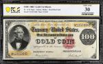 Fr. 1214. 1882 $100 Gold Certificate. PCGS Banknote Very Fine 30.