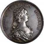 HUNGARY. Maria Theresa Coronation as Queen of Hungary Silver Medal, 1741.