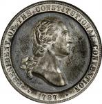 1887 Constitutional Centennial medal. Musante GW-1042, Baker-A1805. White Metal. SP-62 (PCGS).