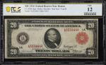 Fr. 952B. 1914 Red Seal $20 Federal Reserve Note. Boston. PCGS Banknote Fine 12.