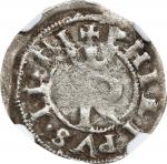 PERU. Cob 1/4 Real, ND (ca. 1568-70)-R. Lima Mint. Philip II. NGC VF Details--Salt Water Damage.