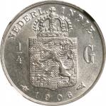 NETHERLANDS EAST INDIES. Kingdom of the Netherlands. 1/4 Gulden, 1906. Utrecht Mint. Wilhelmina. NGC