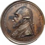 1790 (ca. 1850) Manly Medal. Second Obverse. Copper. 49 mm. Musante GW-11, Baker-62B. Specimen. Unc 