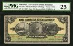 BAHAMAS. Government of the Bahamas. 4 Shillings, 1919 (ND 1924). P-2b. PMG Very Fine 25.