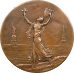1927 First New York-Paris Flight Commemorative Medal. By Julio Kilenyi. Bronze. About Uncirculated.