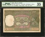 1937年印度储备银行100卢比。PMG Choice Very Fine 35.
