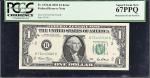 Lot of (2). Fr. 1926-B. 2001 $1 Federal Reserve Notes. New York. PMG Gem Uncirculated 66 EPQ & PCGS 