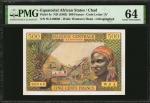 EQUATORIAL AFRICAN STATES. Lot of (2). Banque Centrale. 500 & 1000 Francs, ND (1963). P-4e & 5h. PMG