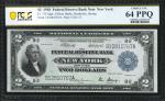 Fr. 752. 1918 $2 Federal Reserve Bank Note. New York. PCGS Banknote Choice Uncirculated 64 PPQ.