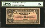 COLOMBIA. Cédula Hipotecaria Banco de Bogotá’. 1 Peso. 1919. P-S297a. PMG Choice Fine 15.