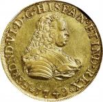 MEXICO. 4 Escudos, 1749-Mo MF. Mexico City Mint. Ferdinand VI. NGC AU-58.
