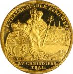 GERMANY. Wurttemberg. Gold Medal, 1740 (1957). PCGS SPECIMEN-64 Gold Shield.