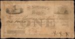 JERSEY. St. Saviours Bank. 1 Pound, 1832. P-S346. Good.