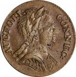 1785 Connecticut Copper. Miller 6.3-G.1, W-2400. Rarity-3. Mailed Bust Right. AU-58+ (PCGS).