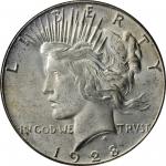 1928 Peace Silver Dollar. MS-65 (PCGS).