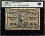 GERMAN EAST AFRICA. Deutsch-Ostafrikanische Bank. 100 Rupien, 1905. P-4. PMG Very Fine 20.
