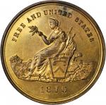 1876 U.S. Centennial Exposition. Liberty Seated Dollar. Gilt. 37.6 mm. HK-58. Rarity-6. Mint State, 