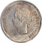 PHILIPPINES. Medallic Proclamation 2 Reales, 1861. Isabella II. PCGS Genuine--Cleaned, AU Details Go