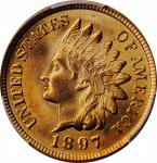 1897 Indian Cent. MS-66 RD (PCGS). CAC.