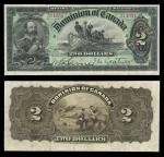 Canada. Dominion of Canada. $2. 1897. P.DC-14b. No.514054. Plate letter A.. Green and black. Dark br