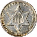 1872 Silver Three-Cent Piece. AU Details--Tooled (PCGS).