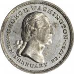 1732 (ca. 1860) Washington / Franklin Medal by Merriam. White Metal. 32 mm. Musante GW-326, Baker-20