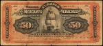 MEXICO. El Banco Mercantil de Veracruz. 50 Pesos, 1898. P-S441. Very Good.