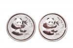 2000年熊猫纪念银币1公斤一组2枚 完未流通