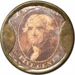 1862 J. Gault. Five Cents. HB-131, EP-78, S-96. Plain Frame. Very Fine.