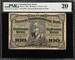 GERMAN EAST AFRICA. Deutsch-Ostafrikanische Bank. 100 Rupien, 1905. P-4. PMG Very Fine 20.