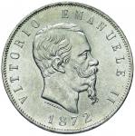 Savoy Coins;Vittorio Emanuele II (1861-1878) 5 Lire 1872 M - Nomisma 891 AG Minimi segnetti al D/  -
