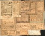 Colonial Currency. Collection of (14) Notes from Various Colonies. Very Good to About Uncirculated.