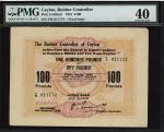 Rubber Controller of Ceylon, 100 pounds, 1941 final issue, serial number F/K 011174, (Pick unlisted,