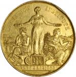 1884 Mechanics Institute of San Francisco Award Medal. Gold. 49.1 mm. 61.7 grams. Choice Very Fine.