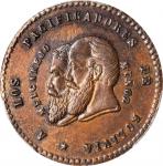 BOLIVIA. Copper 1/2 Melgarejo Pattern, 1865. PCGS SP-61 Brown Gold Shield.
