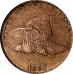 1857 Flying Eagle Cent. Type of 1857. EF-45 (NGC).