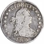1806/5 Draped Bust Quarter. B-1. Rarity-2. Fine-12 (PCGS).