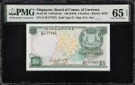 SINGAPORE. Board of Commissioners of Currency, Singapore. 5 Dollars, ND (1973). P-2d. PMG Gem Uncirc