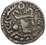 BUKHARA: Bukharkhodat series， early 8th century， AR drachm 402。72g41， cf。 Zeno-101954， design derive