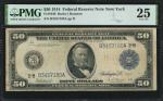 Fr. 1030. 1914 $50 Federal Reserve Note. New York. PMG Very Fine 25.