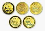 1983年熊猫铜币壹圆一组五枚